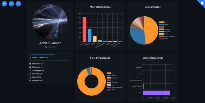 Git graph profile analysis